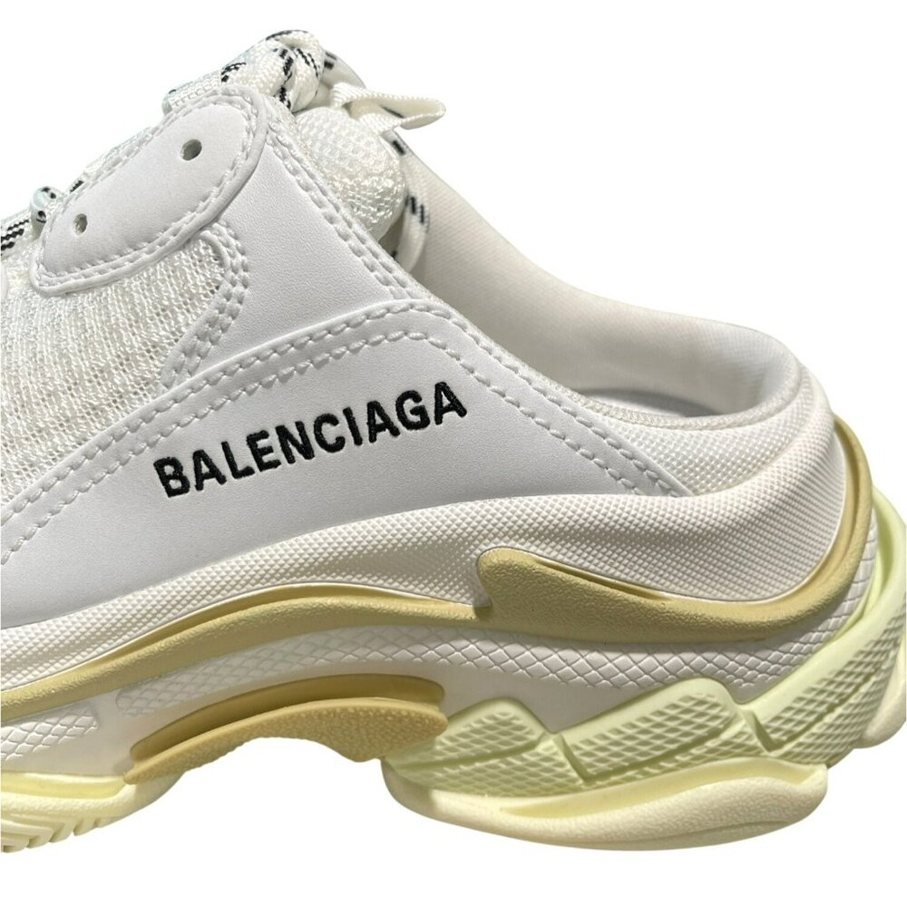 BalenciagaTriple S Mule Slip On Sneakers Size 38 White Beige New Size 38 US 8 - Picture 5 of 12